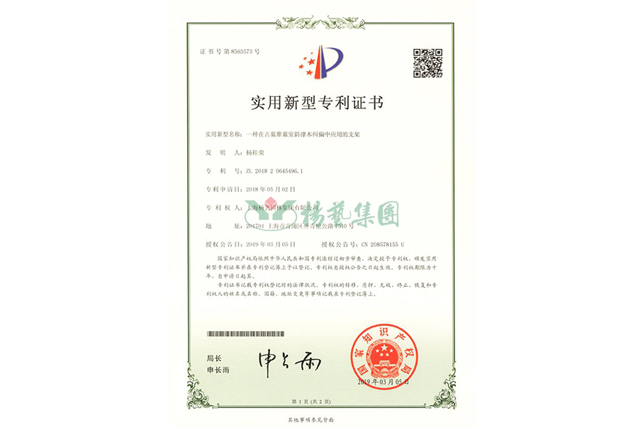 实用新型专利：一种在古墓葬墓室斜撑木纠偏中